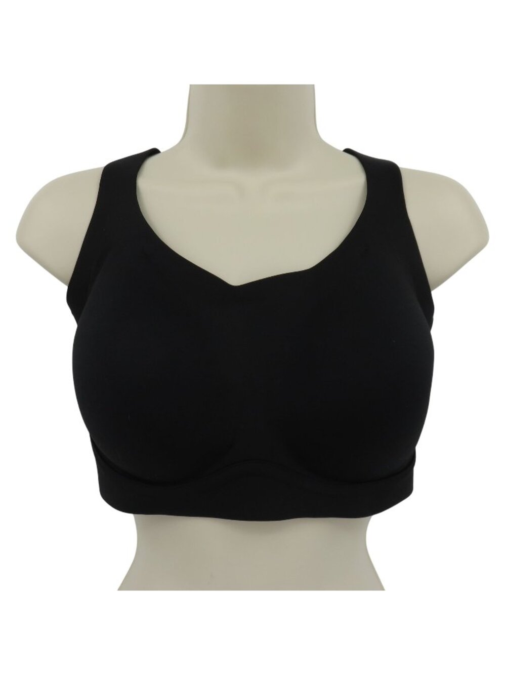 Comfelie Women XL Plus Solid Black Wireless Removable Padding Wide Strap Bra
